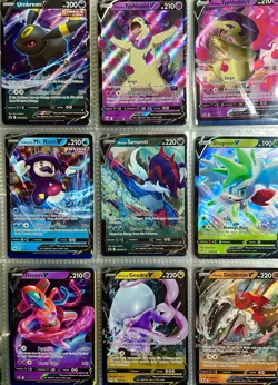 Binder Collection Lot of 40 Pokemon Cards Mixed EX Holo V Vmax Full Art - Image 2