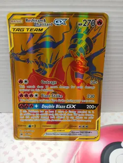 Pokemon Card - Reshiram & Charizard GX - SM247 - Black Star Promo LOOK! Jumbo - Image 3