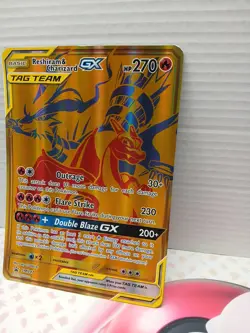 Pokemon Card - Reshiram & Charizard GX - SM247 - Black Star Promo LOOK! Jumbo - Image 4