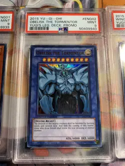 Yugioh Egyptian God Card Set Slifer, Obelisk, Ra YGLD-ENG01, ENG02, ENG03 PSA 9 - Image 5