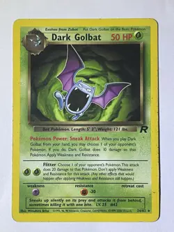 2000 Dark Golbat 24/82 Team Rocket Set Pokemon Card TCG WOTC - Image 1