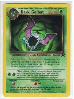 2000 Dark Golbat 24/82 Team Rocket Set Pokemon Card TCG WOTC - Image 1