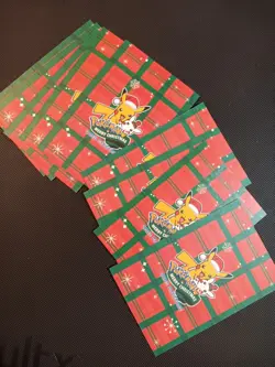 Pokemon 2024 Card Database Christmas Poncho Pikachu Red Set 9 Cards Peru - Image 2