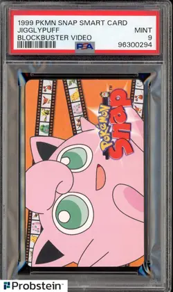 1999 Pokemon Snap Smart Card Blockbuster Video Jigglypuff PSA 9 MINT - Image 1
