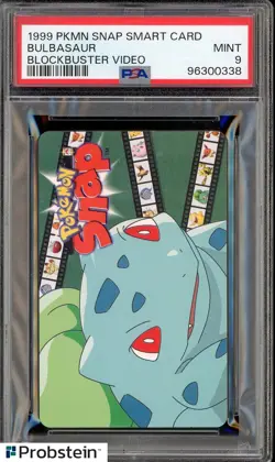 1999 Pokemon Snap Smart Card Blockbuster Video Bulbasaur PSA 9 MINT - Image 1