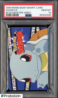 1999 Pokemon Snap Smart Card Blockbuster Video Squirtle PSA 10 GEM MINT - Image 1