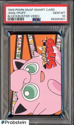 1999 Pokemon Snap Smart Card Blockbuster Video Jigglypuff PSA 10 GEM MINT - Image 1
