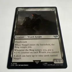 Nazgul 100 the Lord of the Rings Magic the Gathering Card NM Condition - Image 1