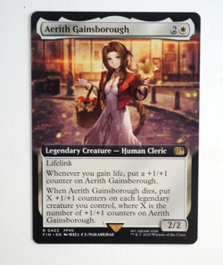 Aerith Gainsborough Magic the Gathering Final Fantasy Borderless Card #423 (NM) - Image 1