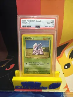 Nidoran 55/102 Pokemon Card PSA 10 GRADED GEM MINT TCG 1999 Base Set - Image 1