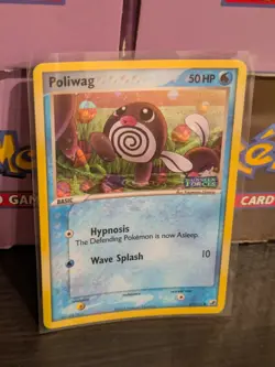 Poliwag 67/115 Reverse Holo Pokemon Card Stamped EX Unseen Forces TCG Line NM - Image 1