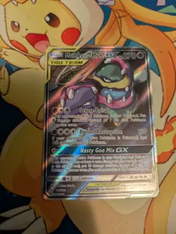 Pokemon TCG Muk Alolan Muk GX Full Art Holo Card 197/214 Sm-Unbroken Bonds - Image 1