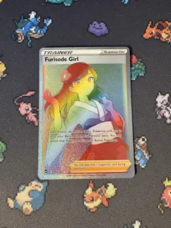Pokemon Cards Furisode Girl 205/195 Rainbow Secret Rare Silver Tempest - (NM) - Image 1