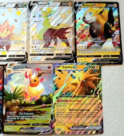 TCG Pokemon Jumbo Card Lot of 9 Cards With Ultra Rare Flareon Vmax SWSH180 - Image 13