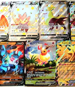 TCG Pokemon Jumbo Card Lot of 9 Cards With Ultra Rare Flareon Vmax SWSH180 - Image 2