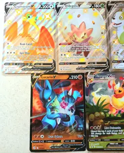 TCG Pokemon Jumbo Card Lot of 9 Cards With Ultra Rare Flareon Vmax SWSH180 - Image 3