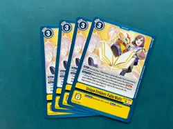 Unique Emblem: Fable Waltz BT22-098 Playset Cyber Eden Digimon Card Game x4 - Image 1