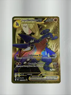 Cynthia’s Garchomp Ex 241/182 Destined Rivals Gold Hyper Rare Card Pokemon - Image 1