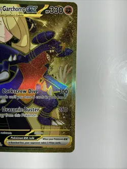 Cynthia’s Garchomp Ex 241/182 Destined Rivals Gold Hyper Rare Card Pokemon - Image 4