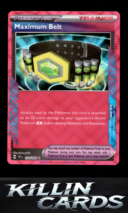 Maximum Belt 154/162 Pokemon ACE SPEC Rare SV05: Temporal Forces Card NM - Image 1