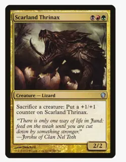 Scarland Thrinax #209 Commander Magic Card in a Protective Sleeve - Image 1