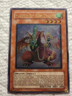 Yugioh Harpie's Pet Baby Dragon EOJ-EN013 1st Edition Ultimate Rare NM - Image 1