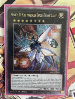 Yu-Gi-Oh! Number 38: Hope Harbinger Dragon Titanic Galaxy (QCR) + Bonus Holo! - Image 1