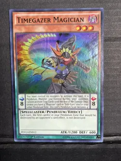 YuGiOh - Timegazer Magician - PEVO-EN012 - Super Rare - 1st Ed. - NM - Image 1