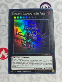 Number 68: Sanaphond the Sky Prison - CT14-EN008 - Super Rare (NM) - Yugioh - Image 1
