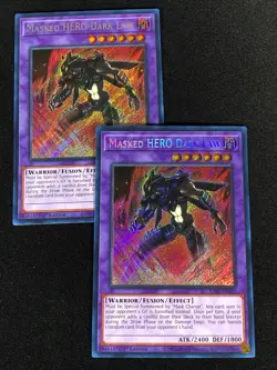 Yugioh Masked Hero Dark Law RA01-EN025 1ST Secret X2 (NM) - Image 1