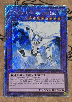 Yugioh Elemental HERO Absolute Zero RA03-EN231 1st Ed Platinum Secret Rare NM - Image 1