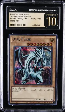 2025 YU-GI-OH! JPN #QCAC-JP021 BLUE-EYES WHITE DRAGON CGC 10 PRISTINE - Image 1