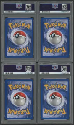 Lot (9) 2000 Pokemon Game Base II #4 Charizard Holo PSA 1 to PSA 9 Cards 1-9 - Image 2