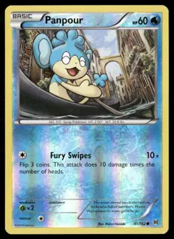 2015 XY BREAKthrough Set Pokemon Card 041 Panpour Reverse Foil LP - Image 1