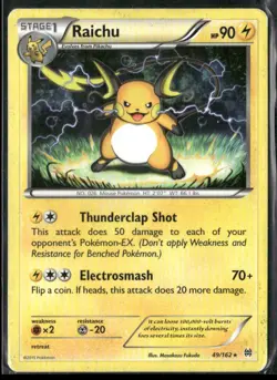 2015 XY BREAKthrough Set Pokemon Card 049 Raichu LP - Image 1