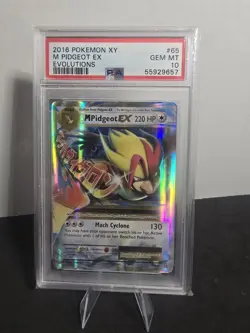 PSA 10 2016 Pokemon XY Evolutions M PIDGEOT EX Card #65/108 Gem Mint - Image 1