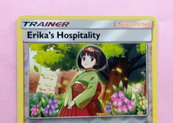 Erika's Hospitality 56/68 Reverse Holo Rare NM Hidden Fates Eng Pokemon TCG Card - Image 5