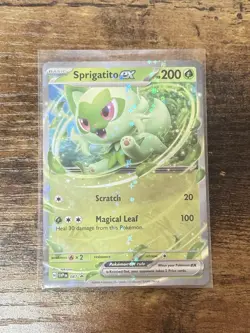 Pokemon TCG Scarlet & Violet SVP Sprigatito EX Black Star Promo Card 087 - Image 1