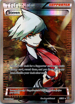 Steven 95/98 Full Art Trainer Pokemon Card XY Ancient Origins Holo Ultra Rare NM - Image 1