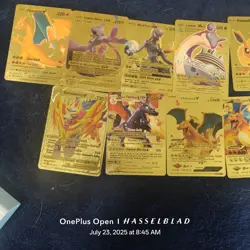 Pokemon - Set Of 17 Pokemon Gold Foil Cards - Charizard, Pikachu, Morpeko - Image 1