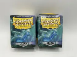 Set of 2- Dragon Shield Card Sleeves - 100 Count- Clear Matte - Image 1