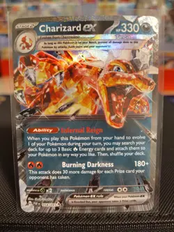Charizard EX Holo Double Rare Card 054/091 Pokemon TCG trading card game - Image 1
