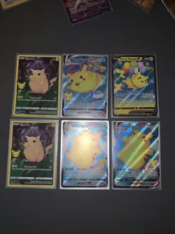 Pokemon Pikachu Surfing & Flying VMax & V cards Celebrations Pack fresh lot of 6 - Image 1