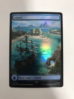 Island 0103 Foil Extended Borderless MTG Magic the Gathering Card NM Mint ACR - Image 1