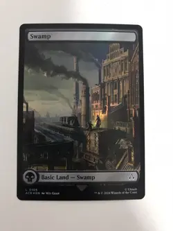 Swamp 0105 Foil Extended Borderless MTG Magic the Gathering Card NM Mint ACR - Image 1