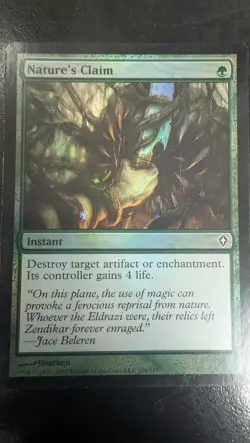 Nature's Claim Worldwake Foil Magic Card - Image 1