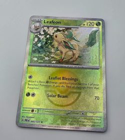Prismatic Evolutions Leafeon Reverse Holo Master Ball Pokemon Card 005/131 TCG - Image 1