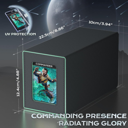 MTG Commander Deck Box with Display Window,Card Deck Box with Dice Tray & 35Pt C - Image 3