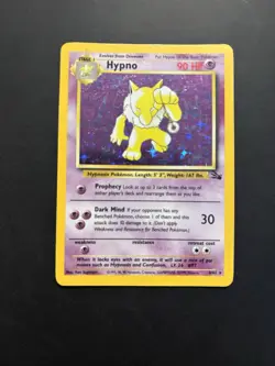 Hypno Fossil Holo Card 8/62 Unlimited Rare Condition MP - Image 1