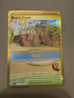 Pokemon Rotom Dex Magma Basin Beach Court Secret Rare Cards Set GOLD - Image 4